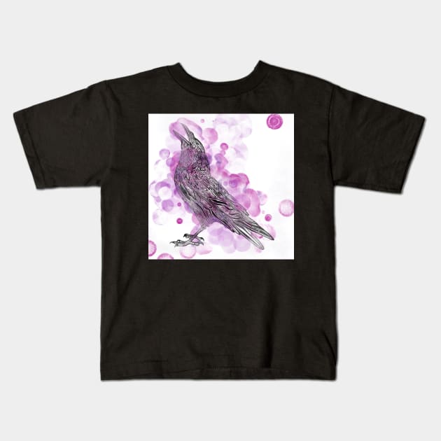 Raven Kids T-Shirt by hdconnelly